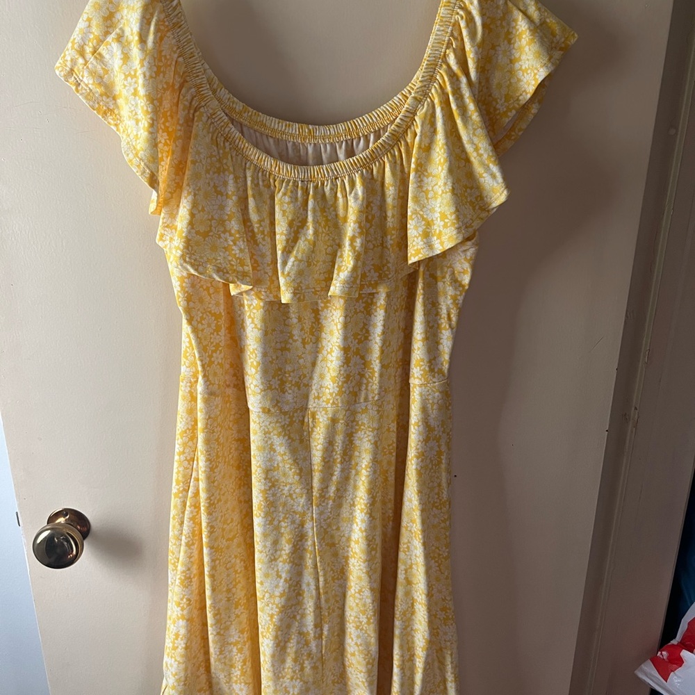 Yellow floral dress
